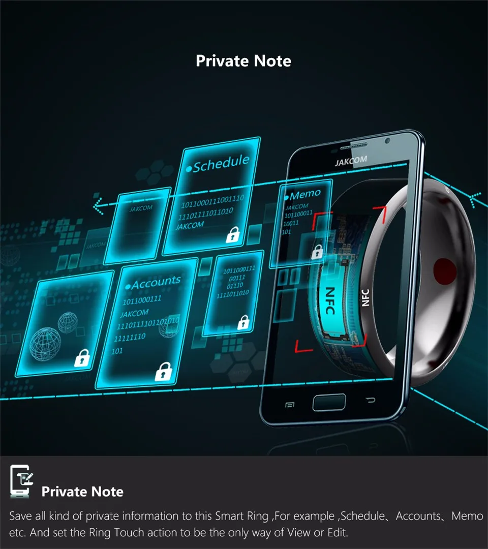Jakcom R3 Smart Ring(умное кольцо 3-доказательство App Enabled носимых Технология волшебное кольцо для Android оконные рамы NFC телефон умные аксессуары