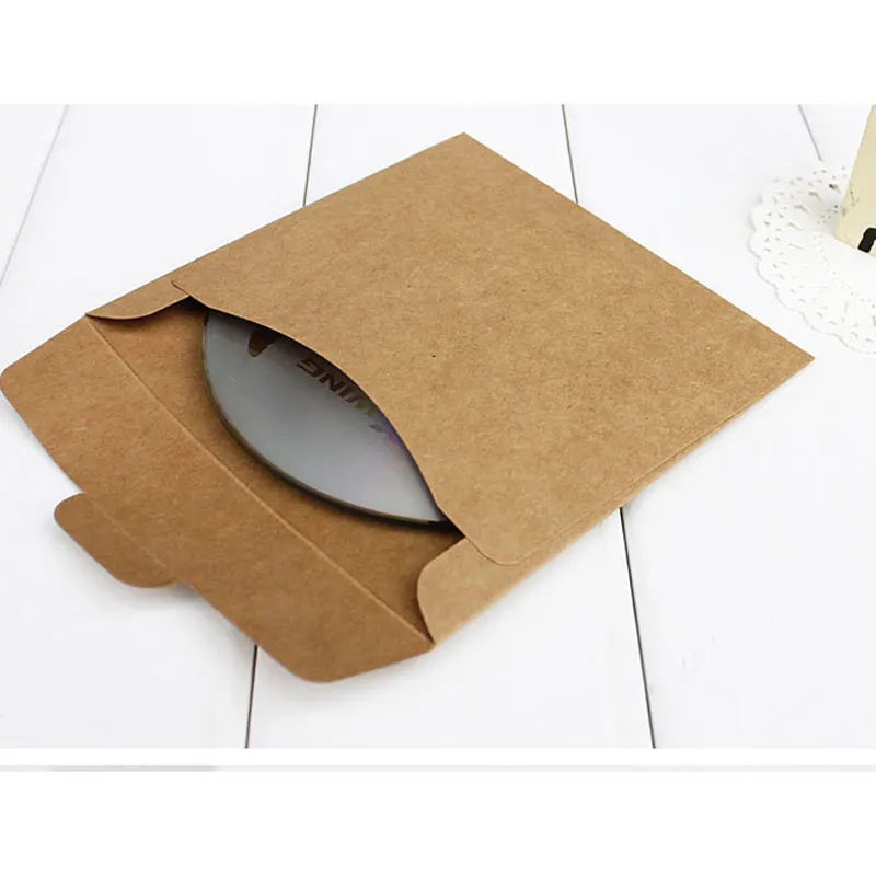 beige Модные CD 5 шт./лот CD упаковки Бумага сумка DVD свадьбы для фотографии сумка может вместить 1 диски - Цвет: beige