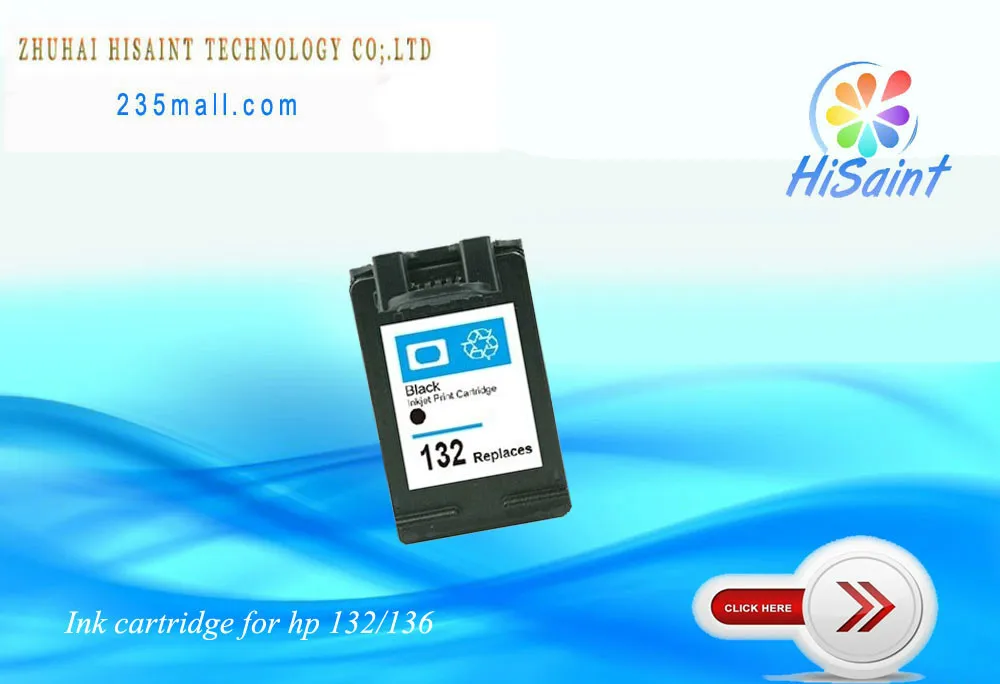 Чернила hisaint для принтеров HP 132/136 C9362HE C9361HE Officejet 6213 Deskjet D4163 Photosmart 5443 2573 C3183 D5163|ink