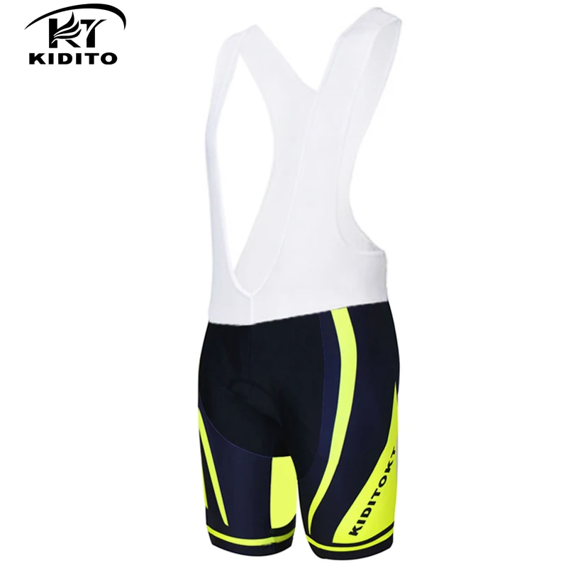 Yellow Bib Pants KIDITOKT ударопрочный велотрусы 3D с гелевым наполнителем велосипедный комбинезон короткие штаны MTB горное белье Велосипедное - Цвет: Yellow Bib Pants