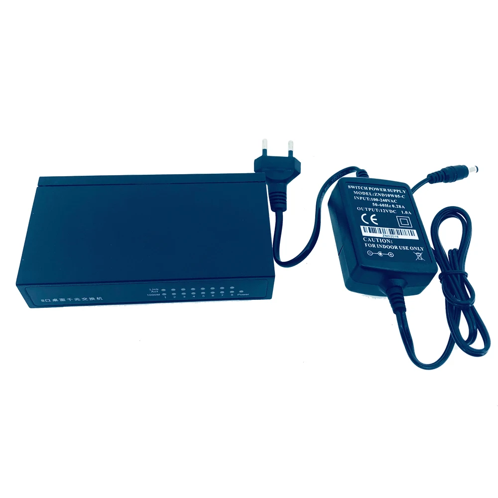 Бесплатная доставка 8 портов 10/100 Мбит/с Gigabit Ethernet realtek 8370N 5 12 В порт sup для