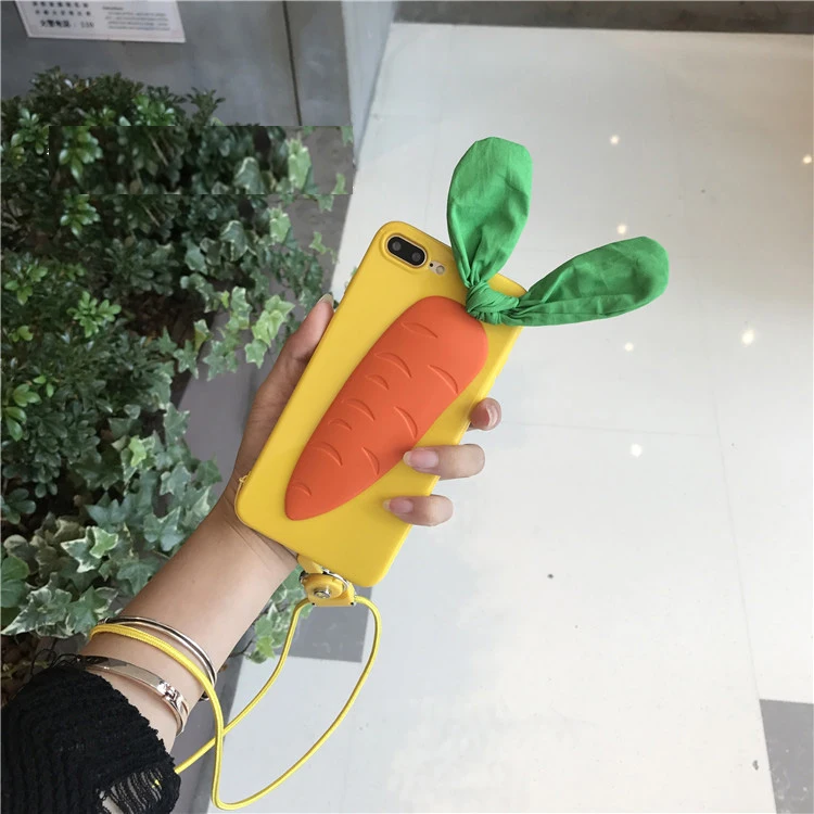 Морковь Mobile Shell силиконовый падение ударопрочный Защитный Чехол для iphone6 6s 7 8 p |