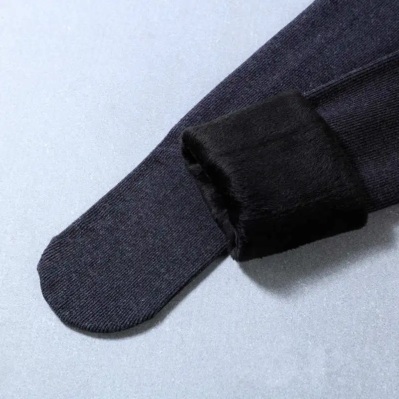black style 2 Плотные бархатные женские леггинсы с высокой талией, Стрейчевые хлопковые флисовые леггинсы, обтягивающие теплые зимние леггинсы, длинные женские брюки C5064 - Цвет: black style 2