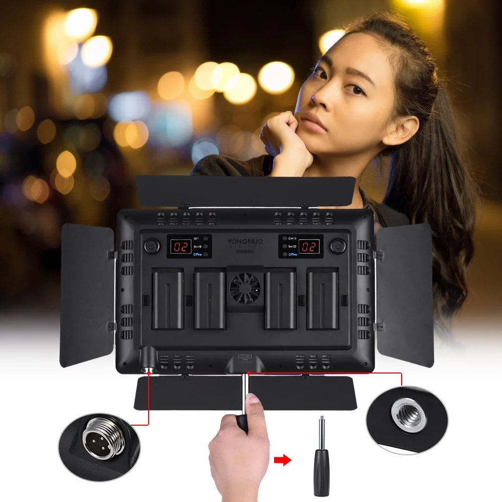 YongNuo YN 1200 YN1200 Pro светодиодный видео светильник 5500K фотографический светильник ing видео заполняющий светильник пульт дистанционного управления CRI 95