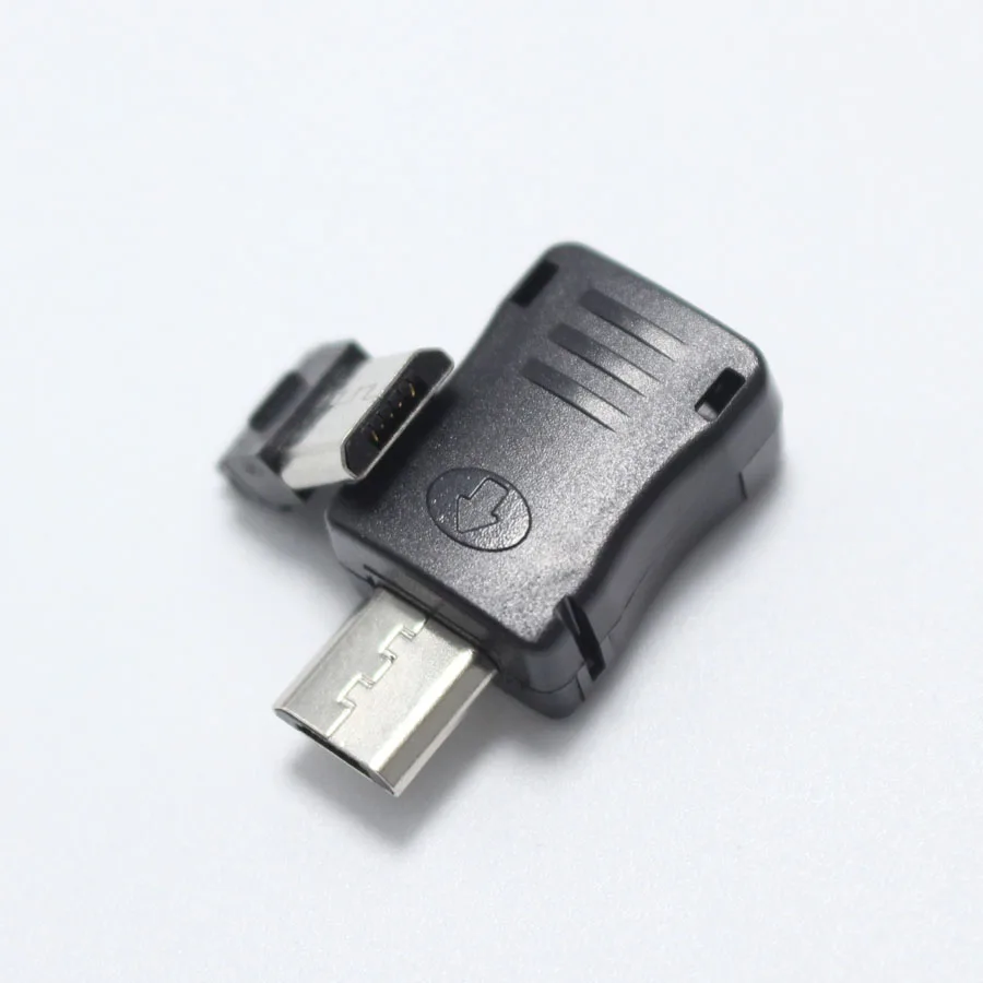 10 комплектов микро usb 5 контактный Т порт штекер соединитель черный пластиковый