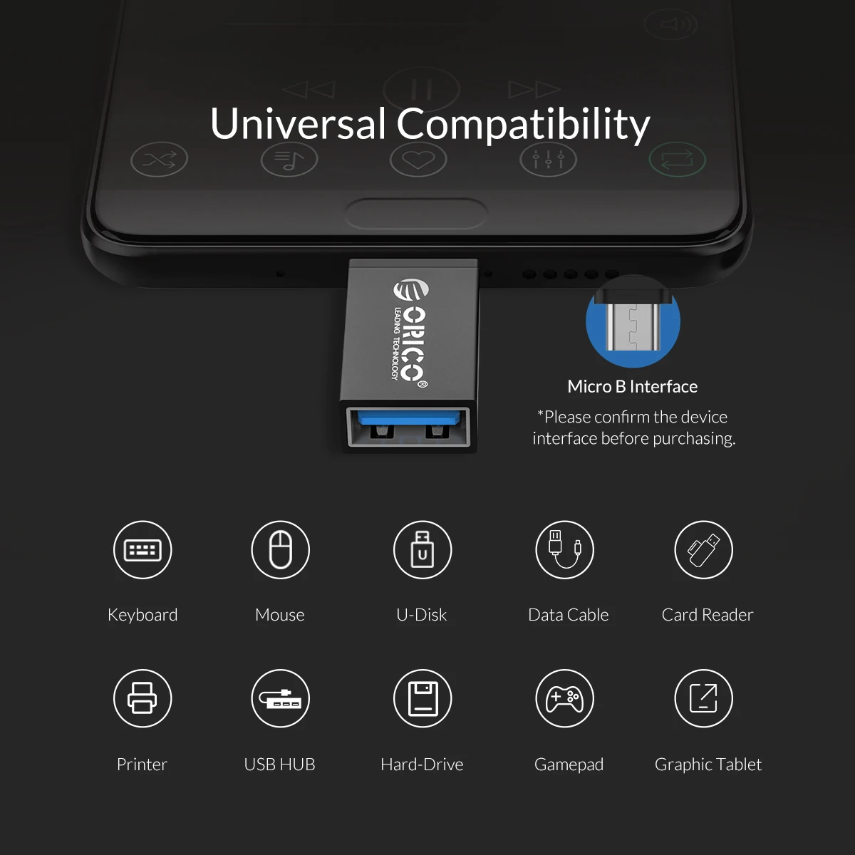 Адаптер ORICO OTG USB 3 0 для Type C Micro B Type-C адаптер конвертер Samsung Macbook OPPO | Мобильные