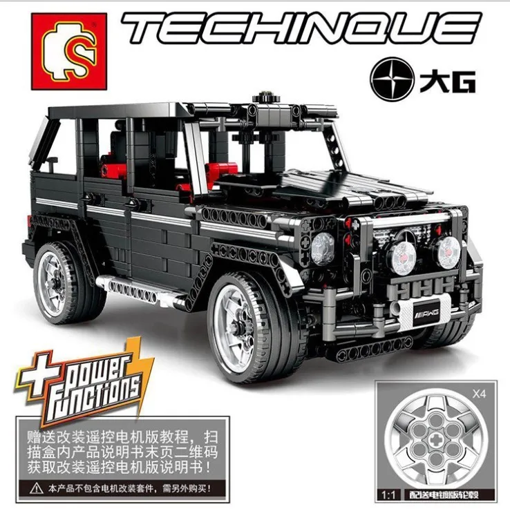 Sembo 701960 черный Mercedesal benzg G500 модель строительные блоки кирпичи детские игрушки для