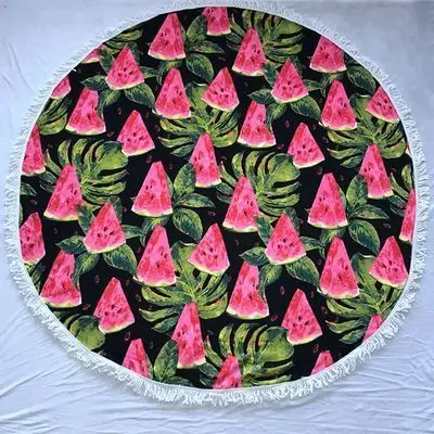 Большой круглый цветок ананас пиццы из микрофибры пончик пляжное полотенце для