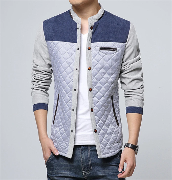 2017 осень зима бренд Для мужчин Куртки Бизнес Повседневное Вельветовая куртка