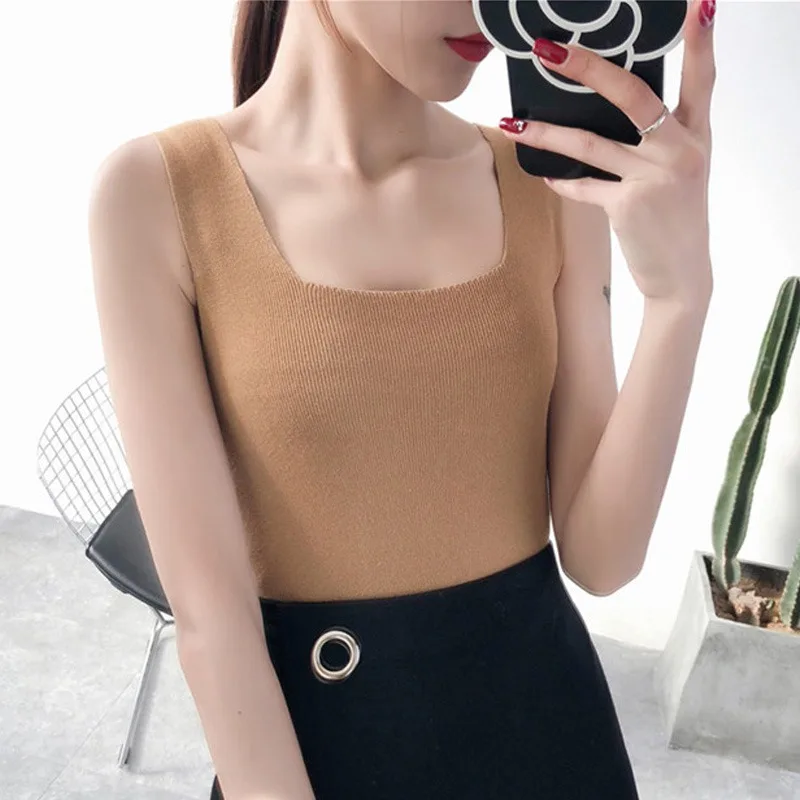 Летние сексуальные дышащие майки женские трикотажные укороченные топы без