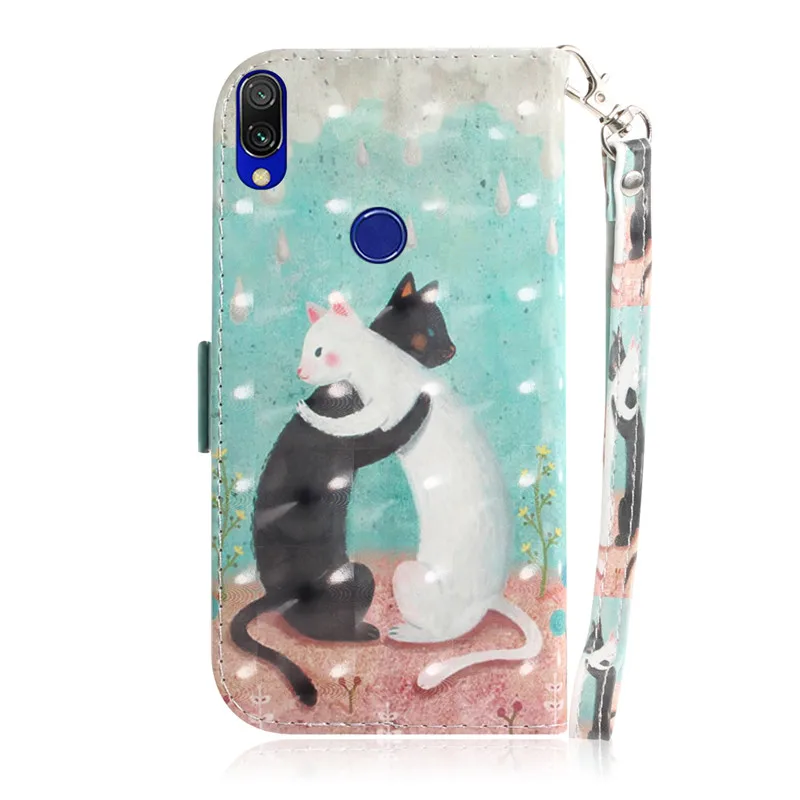 Чехол для телефона Etui, чехол для Xiaomi Redmi 6 pro 6A 7 7A S2 Y2 Note 7 Note 6 K20 Pro, чехол с 3D кошкой, пандой, откидной Чехол