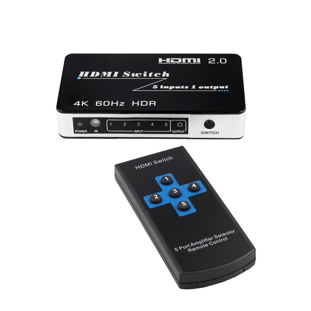 HDMI переключатель 5X1 4K @ 60 Гц 3D Ultra 1080P HD HDR HDCP 2 для HDTV Xbox PS3 PS4 мультимедиа конвертер