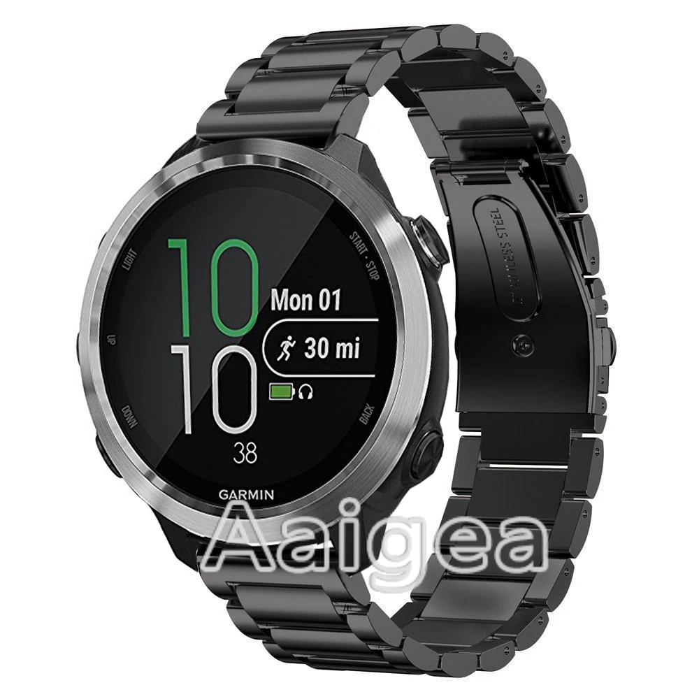 Роскошный браслет для часов из нержавеющей стали для Garmin Forerunner 645, музыкальный Смарт-часы, сменный металлический ремешок на руку 20 мм