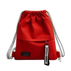 Женские холщовые рюкзаки на шнурке, школьные спортивные сумки для фитнеса на молнии, дорожные сумки