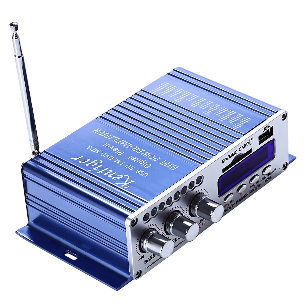 Горячая USB FM аудио усилитель мощности стереозвука радио MP3 Динамик светодиодный Hi