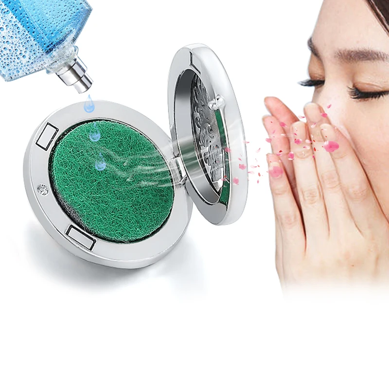 Tree of Life Aromatherapy Brooch 28mm Stainless Steel Perfume Locket Essential Oil Diffuser | Украшения и аксессуары
