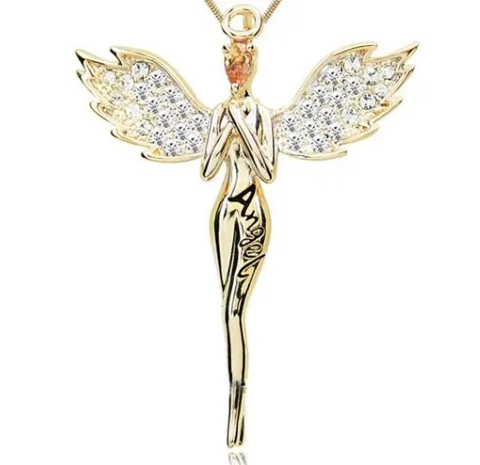 LM B003 новая модная красивая брошка из сплава с кристаллами ангела бесплатная