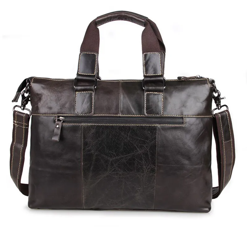 Lachiour Genuine Leather laptop bag Handbags Men Cowhide Crossbody Bag Men's Travel Shoulder Male Briefcases |