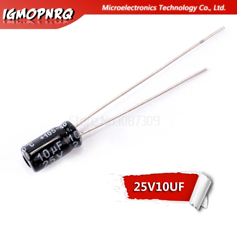 

50 шт. 25V10UF 4*7 мм 10 мкФ, алюминиевая крышка, 25В 4*7 электролитический конденсатор с алюминиевой крышкой, новый оригинальный