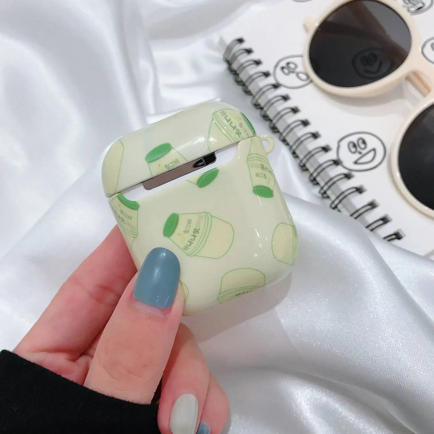 For AirPods 1 2 Case Cute Dinosaur Cartoon Pattern Protective Wireless Bluetooth Earphone for Air Pods Hard Funda Milk | Мобильные