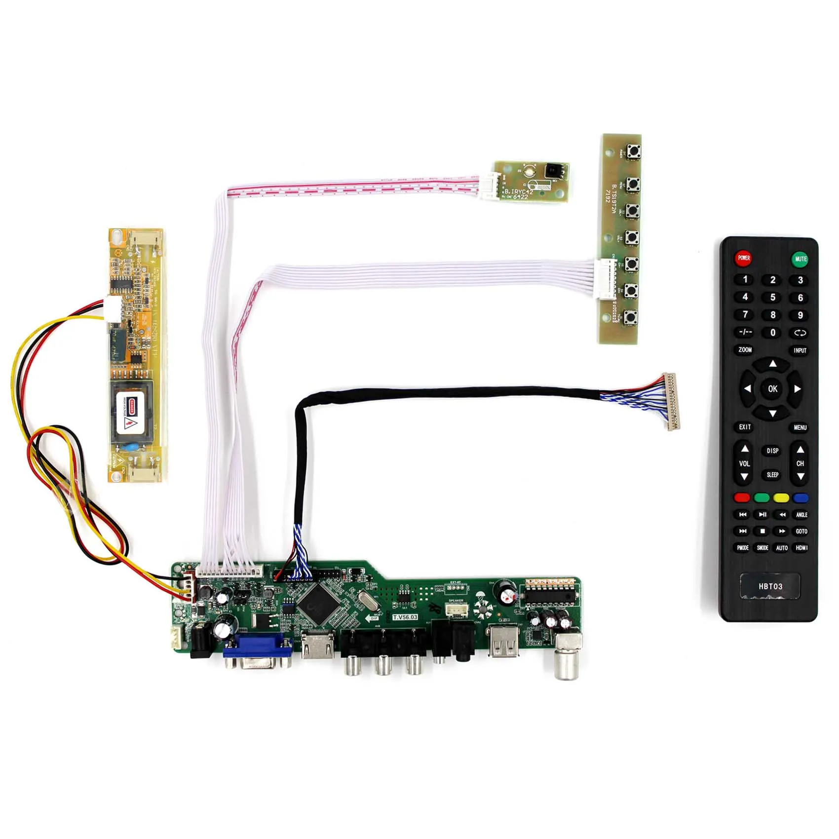 ТВ + H DMI VGA AV USB аудио ЖК дисплей контроллер материнскую плату T.V56.03 работа в течение