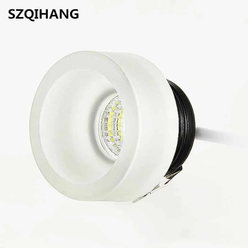 5W COB Mini Spot Recessed Dimmable Down Lamp Acrylic+Aluminum for Cabinet 110V 220V Home Lights Showcase Light