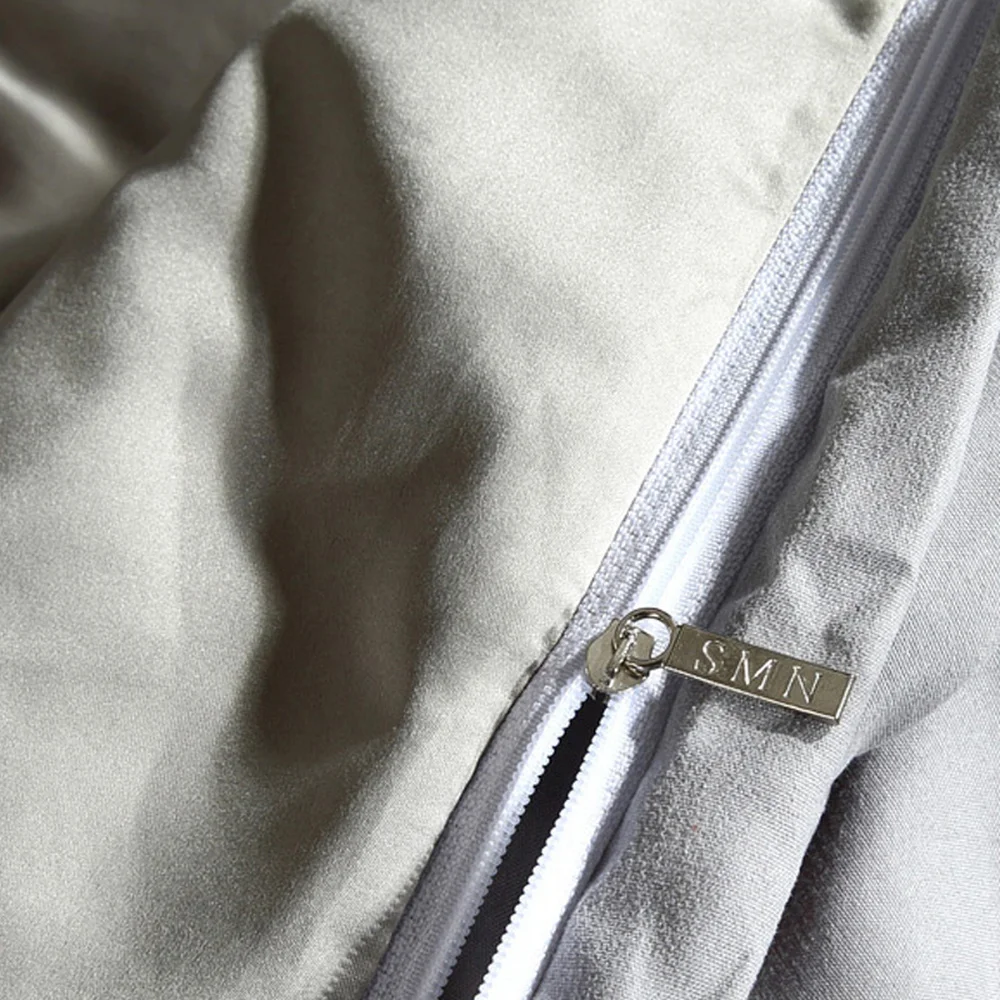 Комплект постельного белья из 100% мытого шелка 2/3 шт./компл. роскошный белый черный