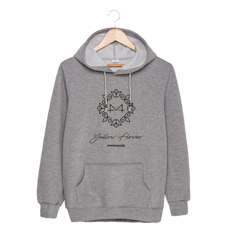 KPOP Корейская мода MAMAMOO 2018 альбом желтый цветок хлопковые толстовки с капюшоном