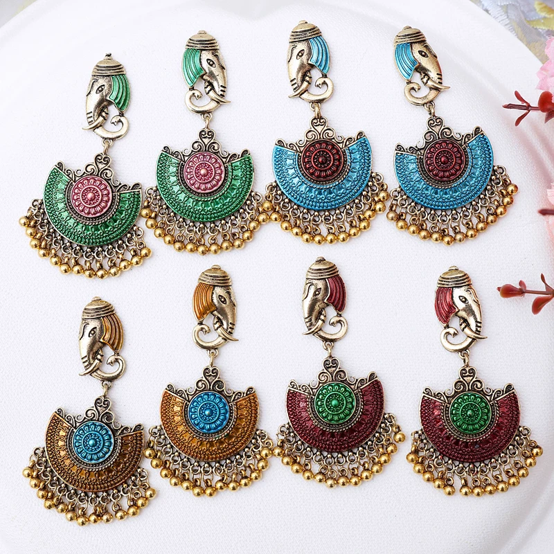 Индийские цыганские ювелирные изделия Jhumka бронзовые винтажные Этнические