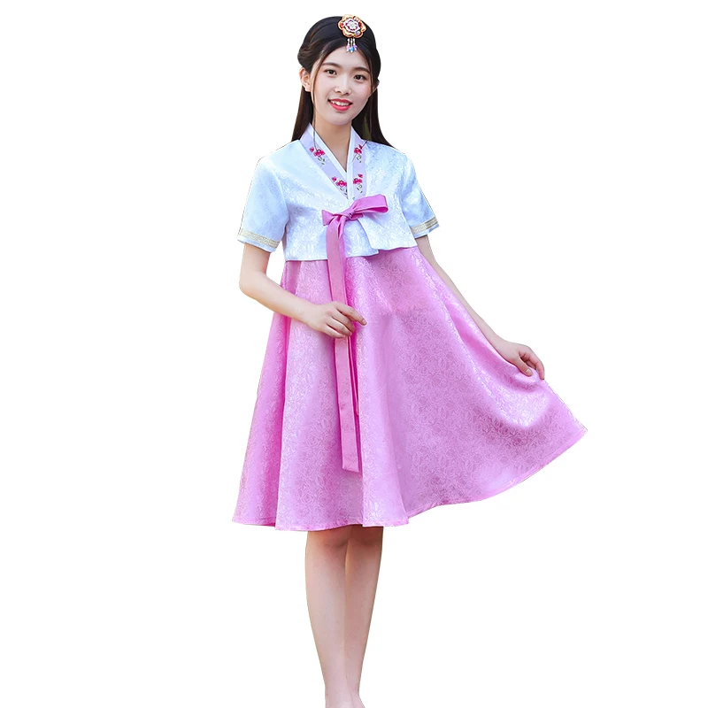 Костюм Hanbok в Корейском стиле элегантное народное платье с вышивкой летняя одежда