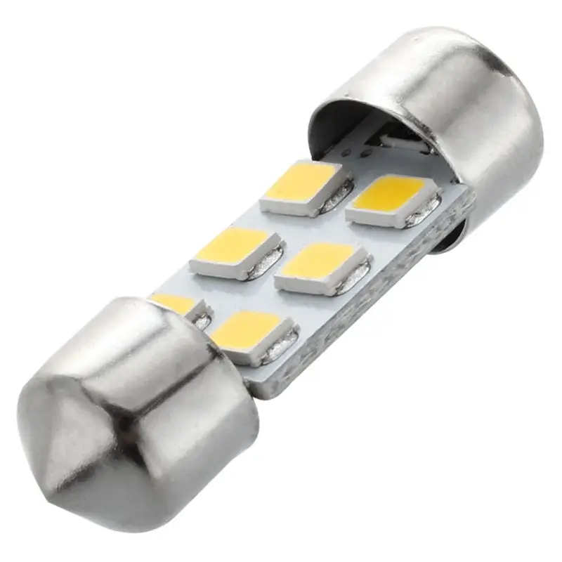 8x31 мм 6 SMD СВЕТОДИОДНЫЙ теплый белый автомобиль внутренняя гирлянда карта лампа