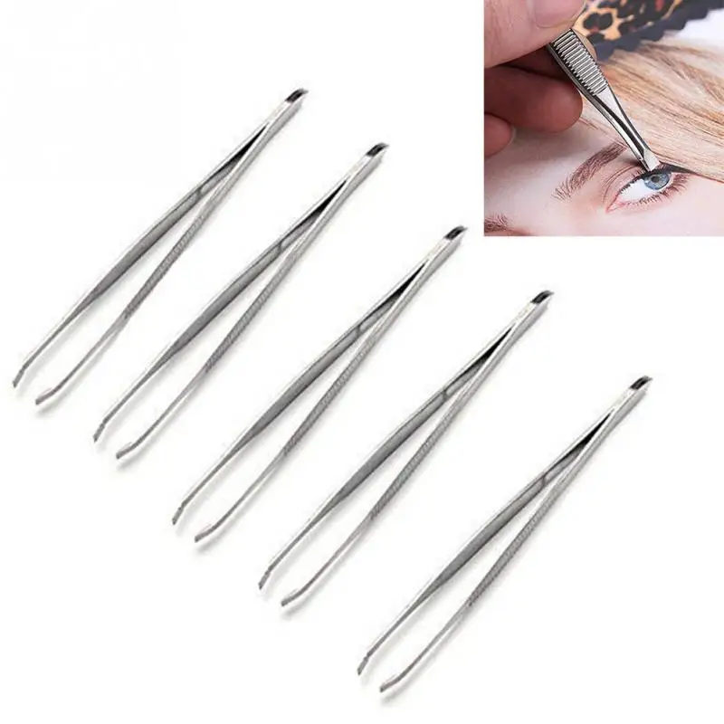 5 шт./лот пинцет для бровей из нержавеющей стали зажим удаления волос на лице