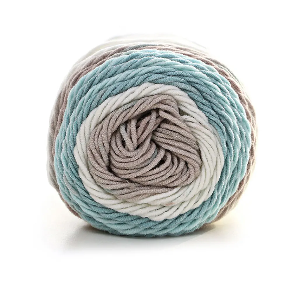 Теплый Радужный Хлопковый вязаный вручную шерстяной свитер 5 нитей 100 г зимний