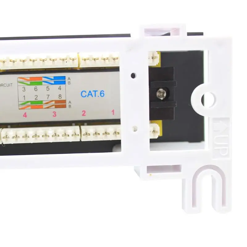 12/24 Порты и разъёмы CAT6 патч Панель RJ45 сетевой настенный держатель для ванной комнаты монтажный кронштейн