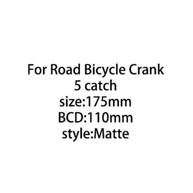 Матовый/глянцевый 3 К углеродного волокна Адреналин велосипедов Crankset дорожного для BCD 110/130 мм Длина 170/ 175 мм 5 улов шоссейные велосипеды Запчасти - Цвет: Matte Road 175X110mm