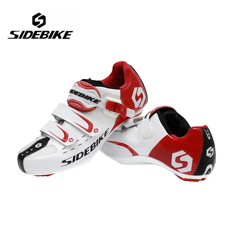 white SIDEBIKE мужской Для женщин дорожный велосипед обувь, дышащая, с противоскользящим эффектом; велосипеда само замок обувь Zapatillas Ciclismo Bicicleta - Цвет: white