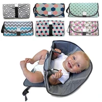 3 in 1 portable diaper changing pad clutch with barrier foldable clean hands changing station soft flexible travel mat