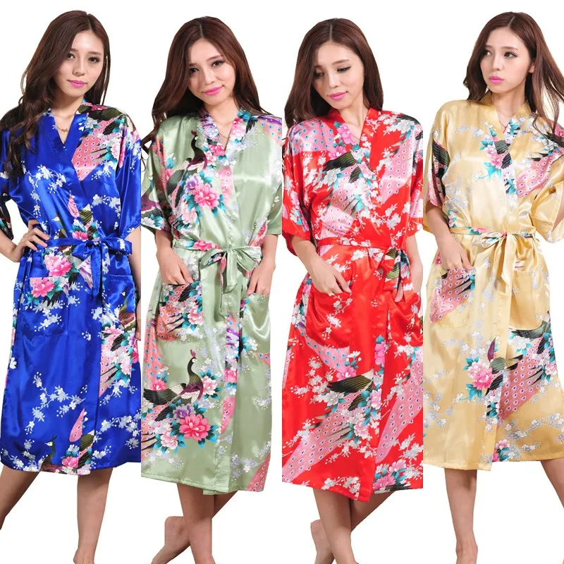 Атласные халаты для невест Свадебный халат пижамы шелковая пижама повседневный