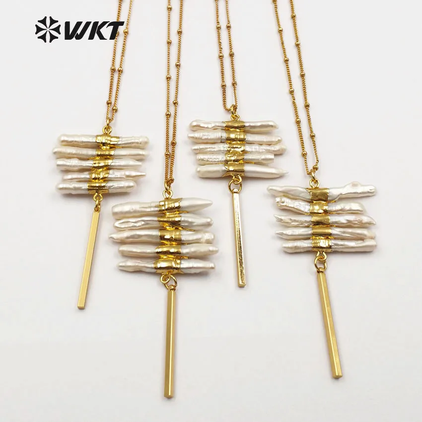 WT N1124 WKT оптовая продажа ожерелья из пресноводного жемчуга высшего качества