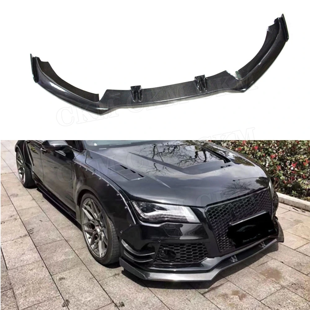 

Carbon Fiber Car Accessories Front Lip Spoiler Plate For Audi A6 RS6 A7 RS7 2012-2018 Head Bumper Shovel Car Styling