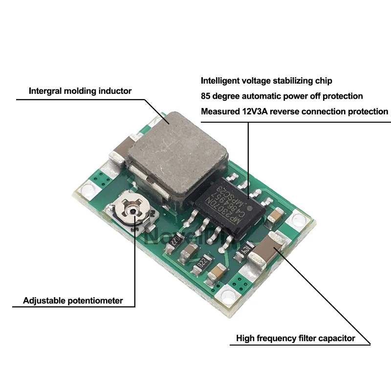 10 шт./лот Mini 360 2A DC/DC понижающий преобразователь модуль питания 4 75 в 23 до 1 В 17 MINI360