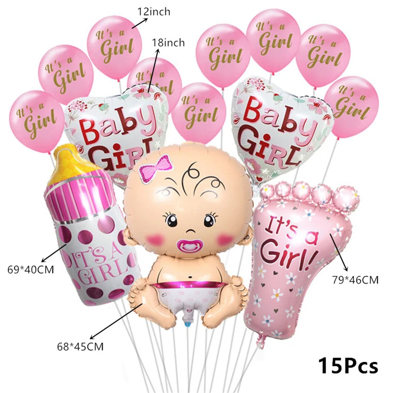 Baby Shower украшения это мальчик девочка баннер Пол свидетельствуют о Oh Baby шар День рождения украшения детских товаров