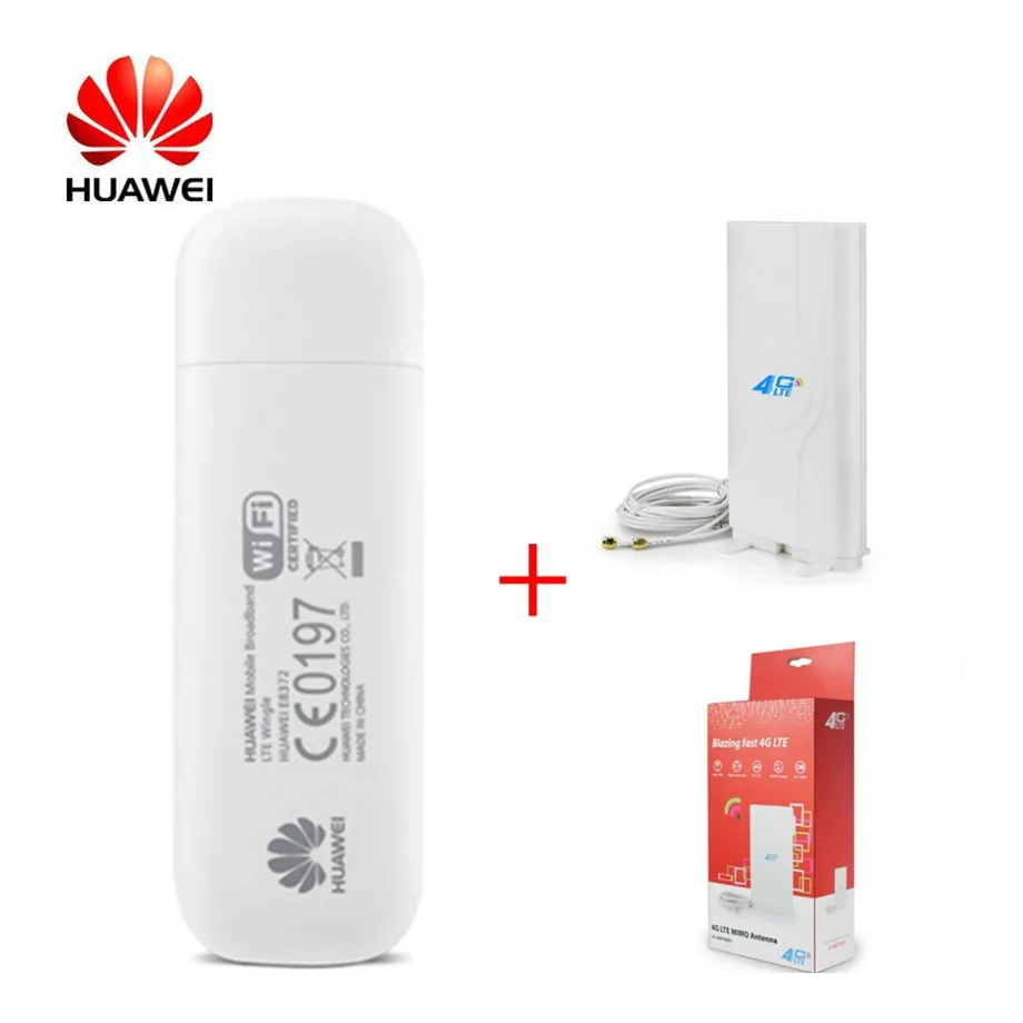 Разблокированный Huawei E8372 4G антенна двойной разъем TS9 150 Мбит/с LTE USB модем мобильный
