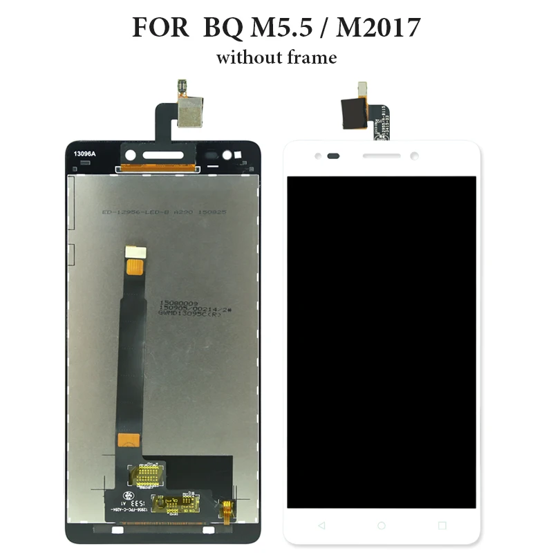 Черный белый с высокой копией для BQ Aquaris M 5 2017 ЖК-дисплей кодирующий