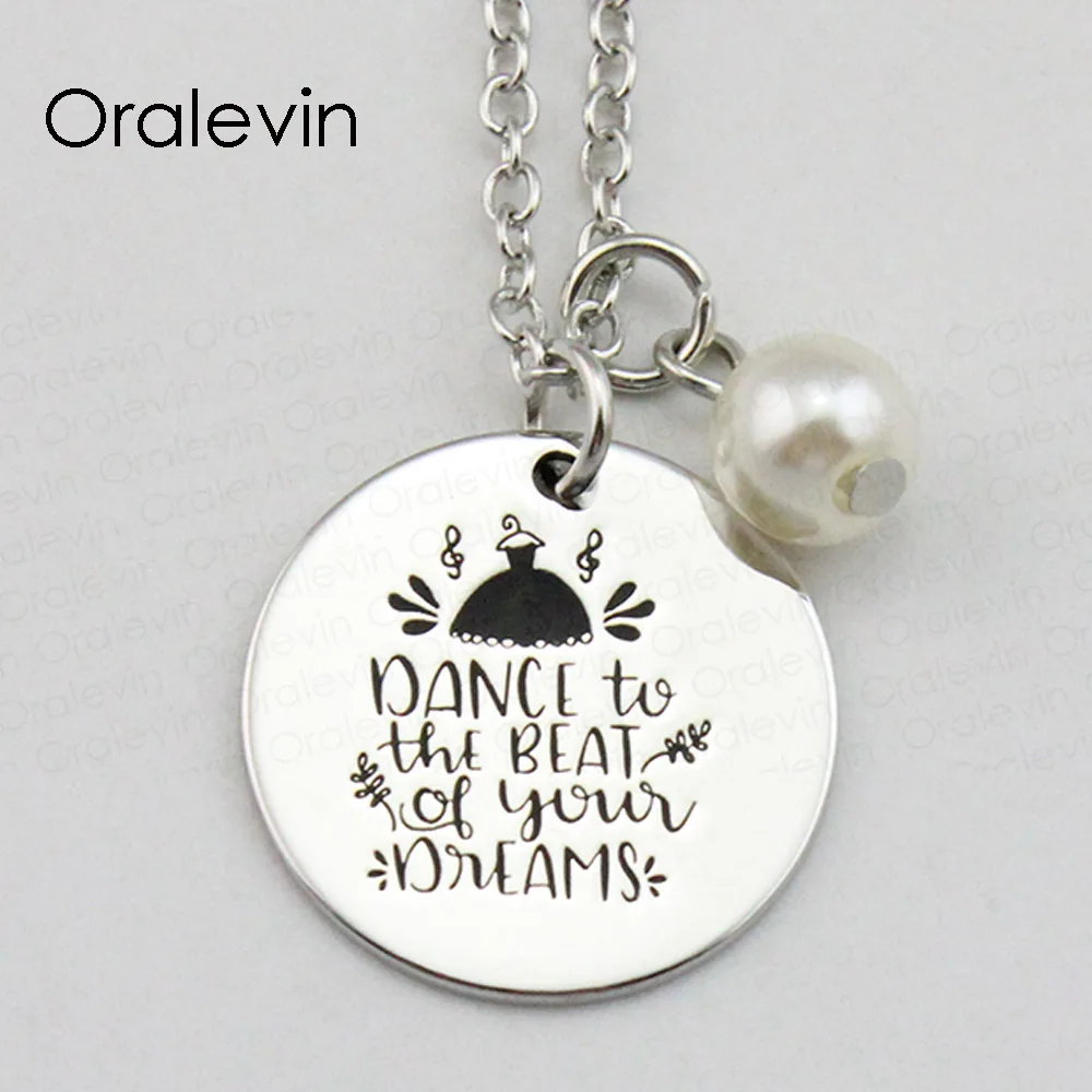 Вдохновляющие Подвески ручной работы с выгравированным изображением танец-TO THE