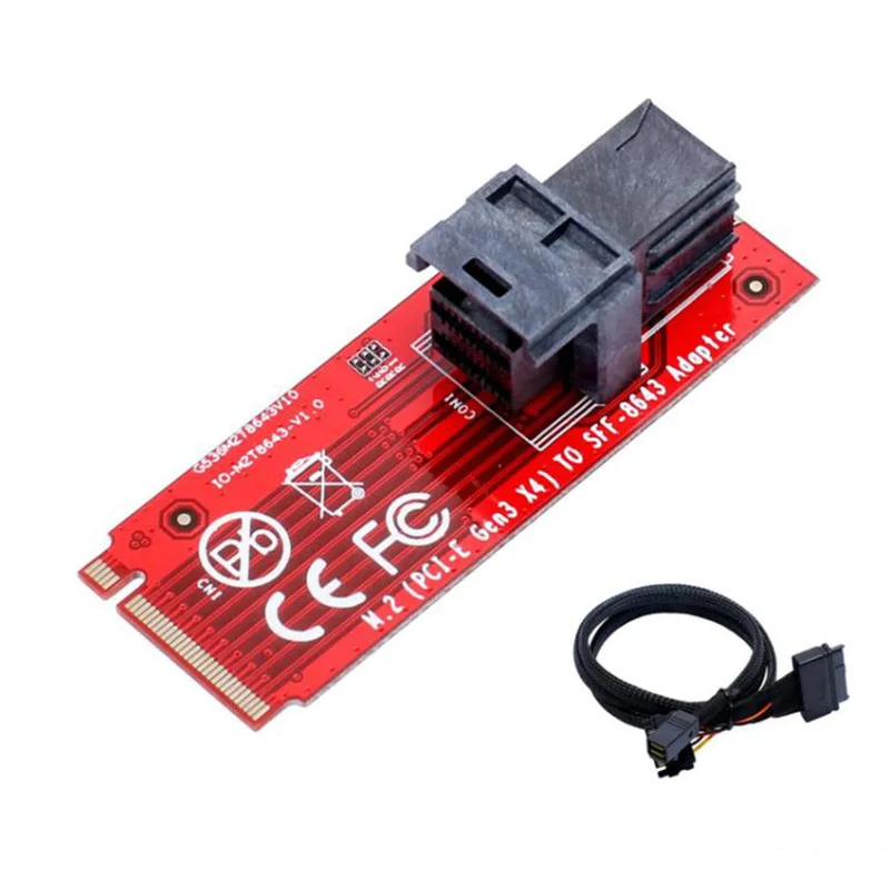 U.2 (SFF 8639) к M.2 M Key NVMe адаптер Mini SAS SFF 8639 адаптер|mini sas|mini minimini adapter |