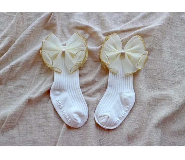 Infant Toddler Baby Girls Kids Princess Bowknot Lace Floral Short Socks Cotton Ruffle Frilly Trim Ankle Socks 0-4Y