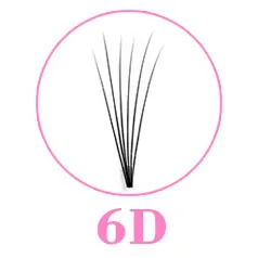 6D Kimcci ресницы 3 линии 2D/3D/4D/5D/6D термоскрепленные предварительно сделанные объемные вентиляторы из искусственной норки предварительно сделанные русский объем наращивание ресниц поставки - Цвет: 6D