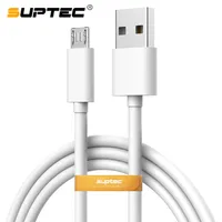 Кабель SUPTEC USB-Micro-USB для быстрой зарядки и передачи данных, максимальный ток 2.4А, длина 0.25м/1м/1.5м/2м/3м, цвет черный/белый