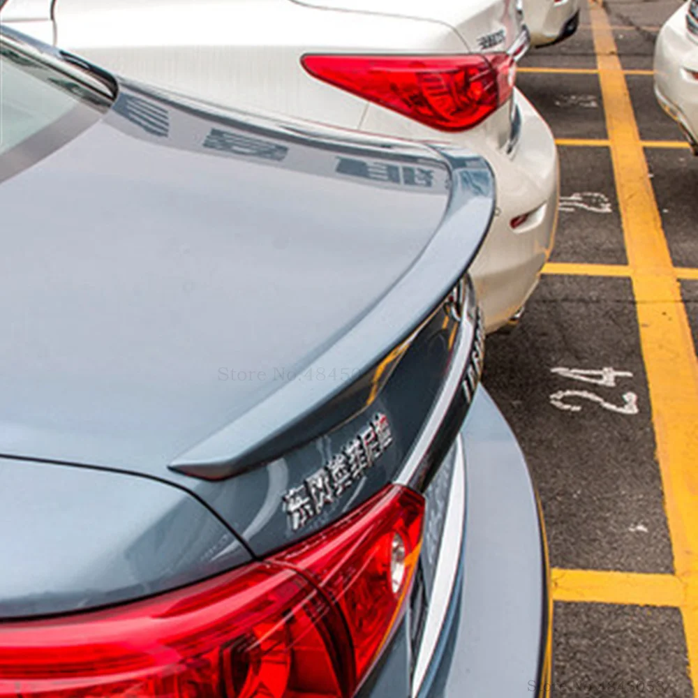 Для Infiniti Q50 Q50L 2014 2015 2016 черный Задний Спойлер ABS пластик Неокрашенный задний